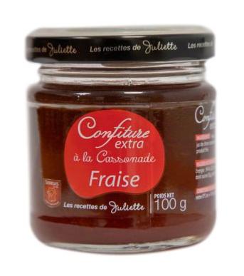 Confiture Extra Artisanale à La Cassonade FRAISE 100g 