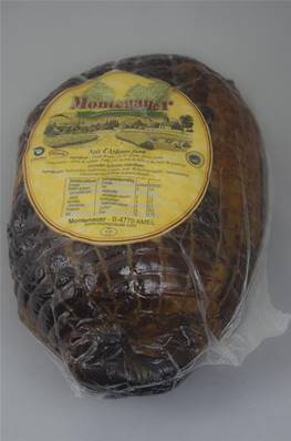 Noix de Jambon d' Ardenne fumé au bois de Hêtre et aux Baies de genièvrier environ 1,2kg