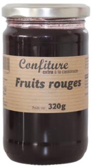 Confiture Extra Artisanale à la cassonade FRUITS ROUGES 320g