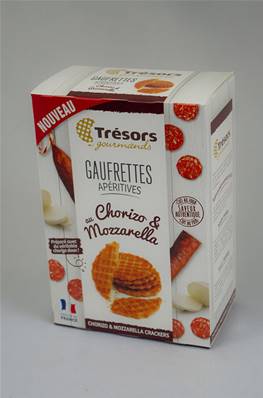 Gaufrettes Apéritives Pur Beurre CHORIZO DOUX ET MOZARELLA 60g