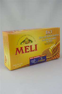 Gaufres Fourrées au Miel 8 x 1 MELI Nature 240g