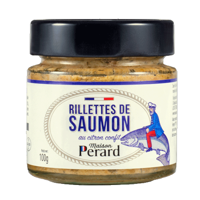 Rillettes de saumon au citron confit – Maison Pérard