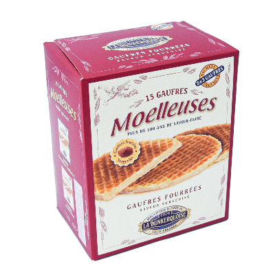 15 Gaufres Fourrées Moelleuses à la Vergeoise – Biscuiterie La Dunkerquoise