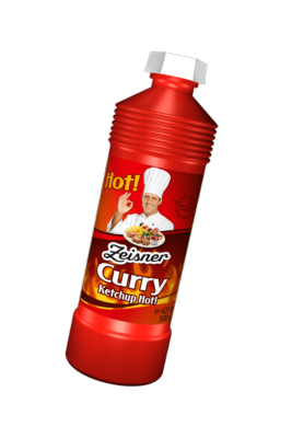 Sauce Ketchup Hot Curry Zeisner  495g tube plastique