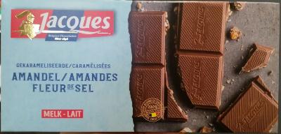Tablette Belge Chocolat au lait Amandes Fleur de Sel 180g