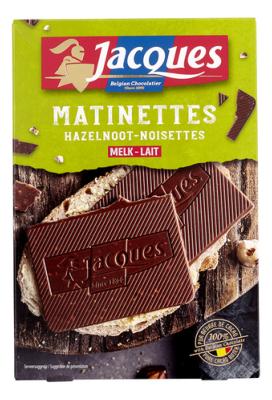 Matinettes Chocolat au lait noisettes beurre de Cacao 128g