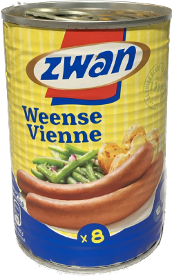 8 Saucisses Fumées Nature Vienne ZWAN 400g