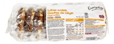 10 gaufres de Liège enrobées de chocolat 600g