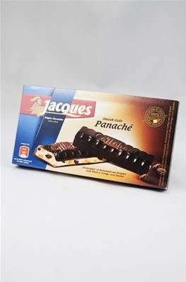 Tablette Belge Chocolat Noir Fourrée Raisins PANACHE 100% Beurre de Cacao 200g