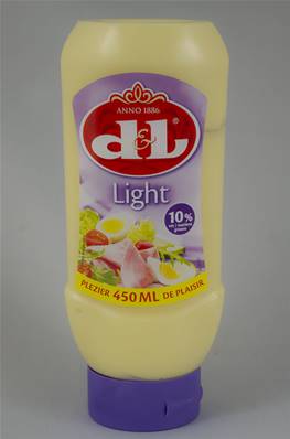Sauce Mayonnaise Light DL Tube Plastique 450ml (entre 55% et 10% de MG selon réassort)