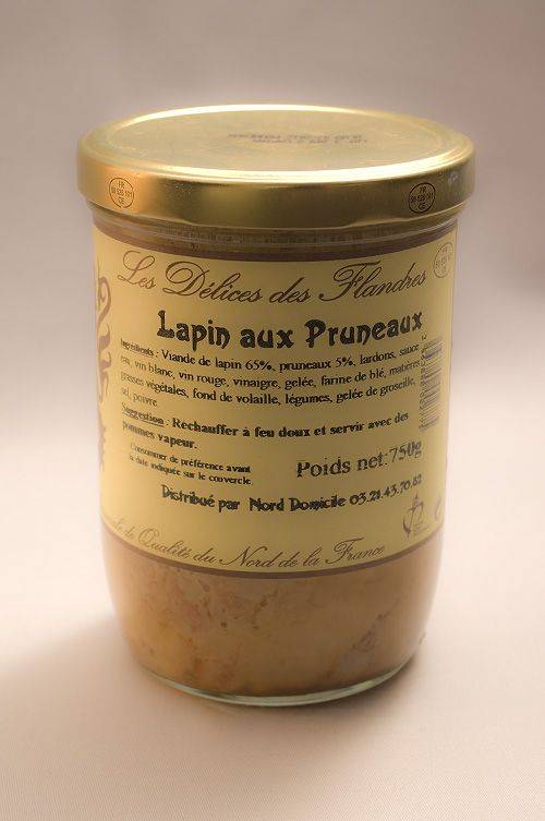 Lapin aux Pruneaux 750g Les Délices des Flandres Trésors du Nord Lapin aux Pruneaux 750g Les Délices des Flandres Trésors du Nord