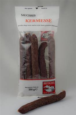 Saucisses Sèches Fumées Artisanales KERMESSE (4X50g)200g