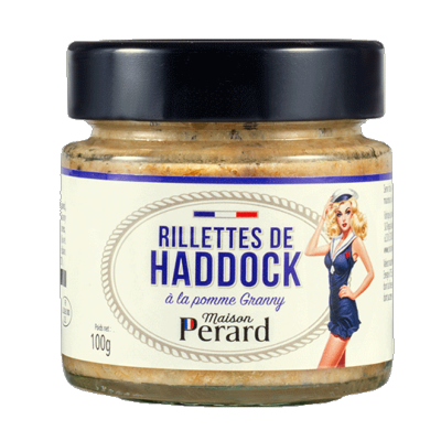 Rillettes de haddock fumé, pomme Granny, ciboulette & menthe – Maison Pérard