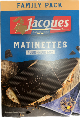 Matinettes Chocolat Noir Pur beurre de Cacao 224g