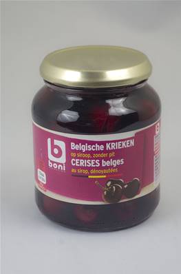 Cerises Belges au sirop dénoyautées 340g