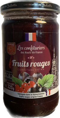 Confiture Extra Artisanale FRUITS ROUGES 320g