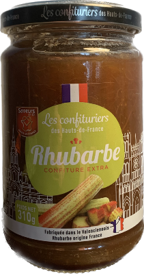 Confiture Extra Artisanale RHUBARBE 310g