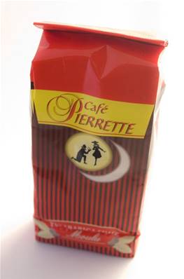 Café Moulu ou Grains Pierrette Rouge Pur Arabica saveur suave Doux 250g