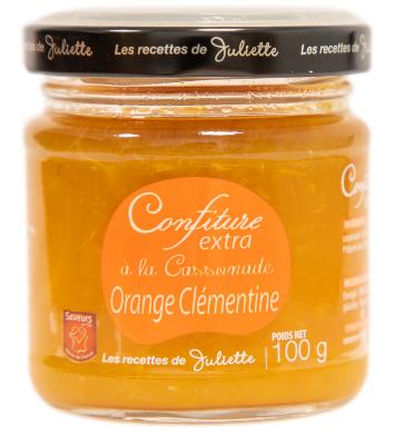 Confiture Extra Artisanale à La Cassonade ORANGE CLEMENTINE 100g