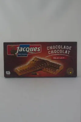 Tablette Belge Chocolat au lait 100% Pur beurre de cacao 180g