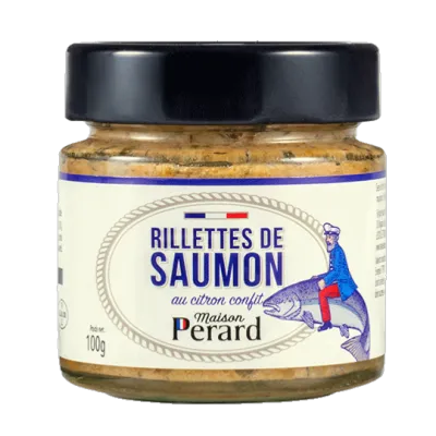 Rillettes de saumon au citron confit – Maison Pérard