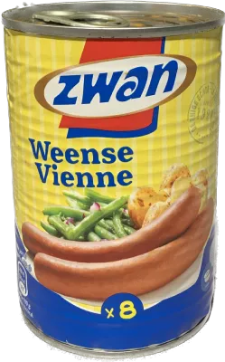 8 Saucisses Fumées Nature Vienne ZWAN 400g