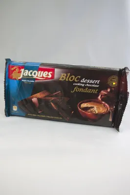 Tablette Belge Bloc Dessert Fondant Chocolat Noir 100% pur beurre de cacao 500g