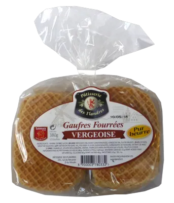 10 Grandes Gaufres du Nord Fourrées Vergeoise Pur Beurre 315g