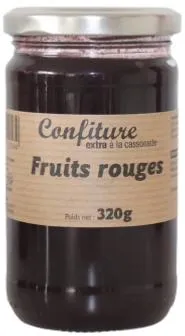 Confiture Extra Artisanale à la cassonade FRUITS ROUGES 320g