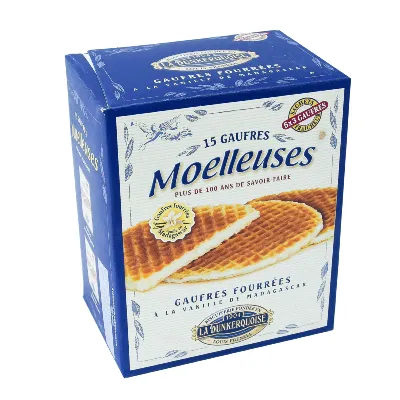15 Gaufres Fourrées Moelleuses à la Vanille de Madagascar – Biscuiterie La Dunkerquoise
